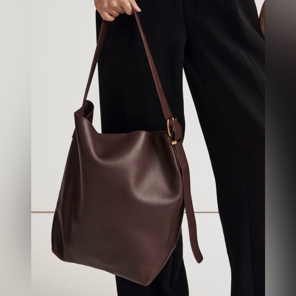 🤎 NWT Madewell The Essential Bucket Tote ~ Chocolate Raisin - Picture 6 of 10